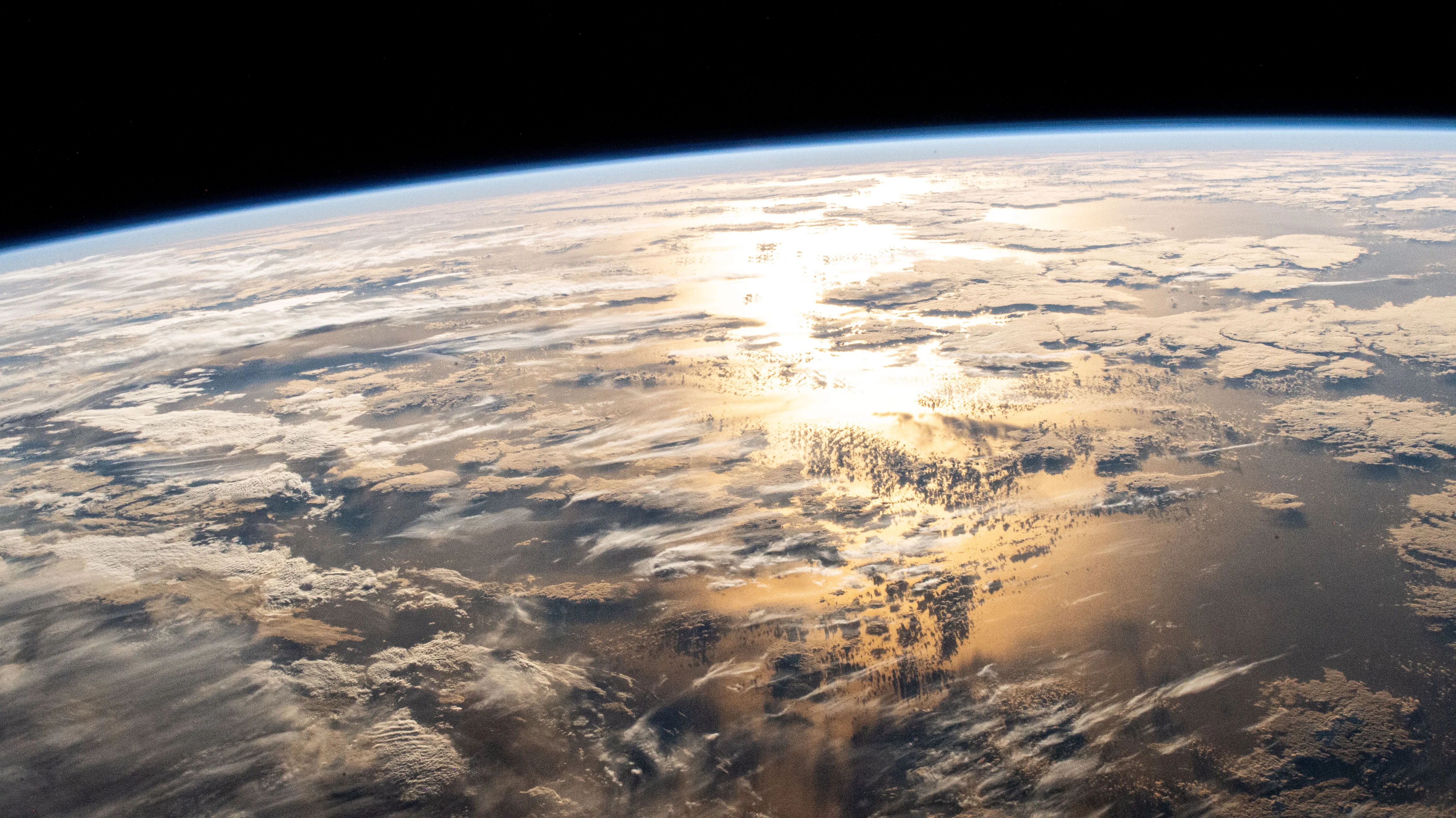 Sunglint on Atlantic Ocean
